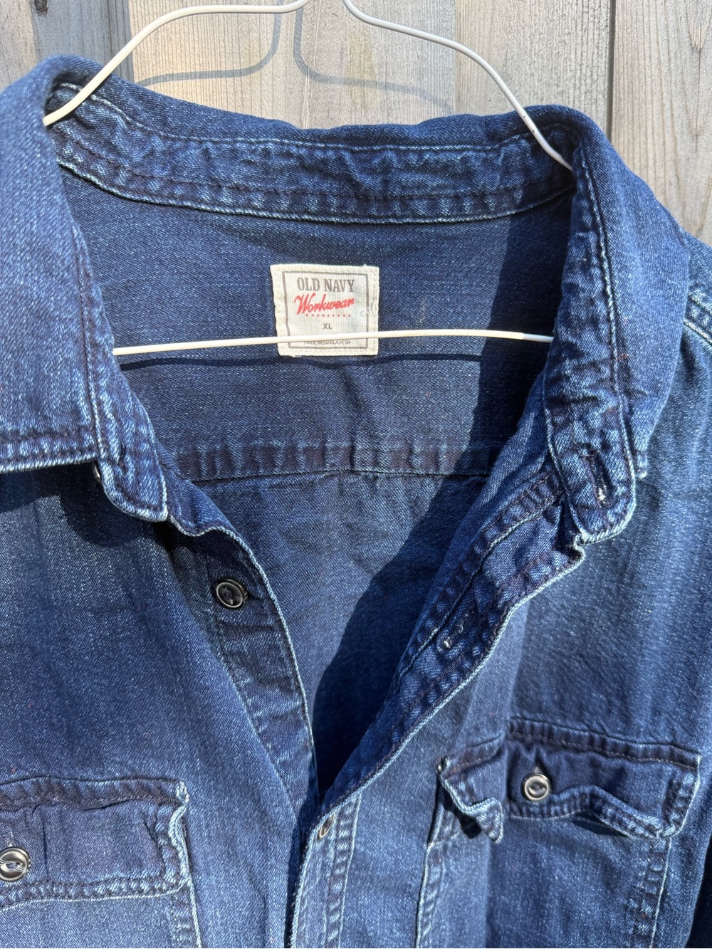 Old Navy Navy Blue Denim Workwear Shirt